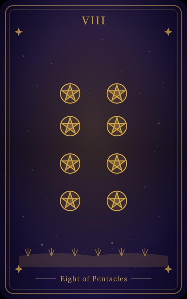The Eight of Pentacles Tarot Card Meaning: Mastery Through Dedication