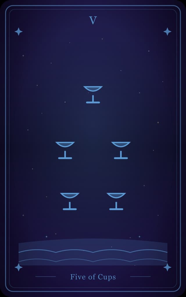Five of Cups Tarot Card Meaning: Loss, Grief, and Hidden Hope