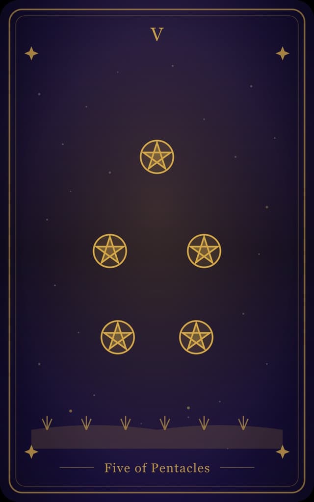 The Five of Pentacles Tarot Card Meaning: Hardship, Hope, and Hidden Help