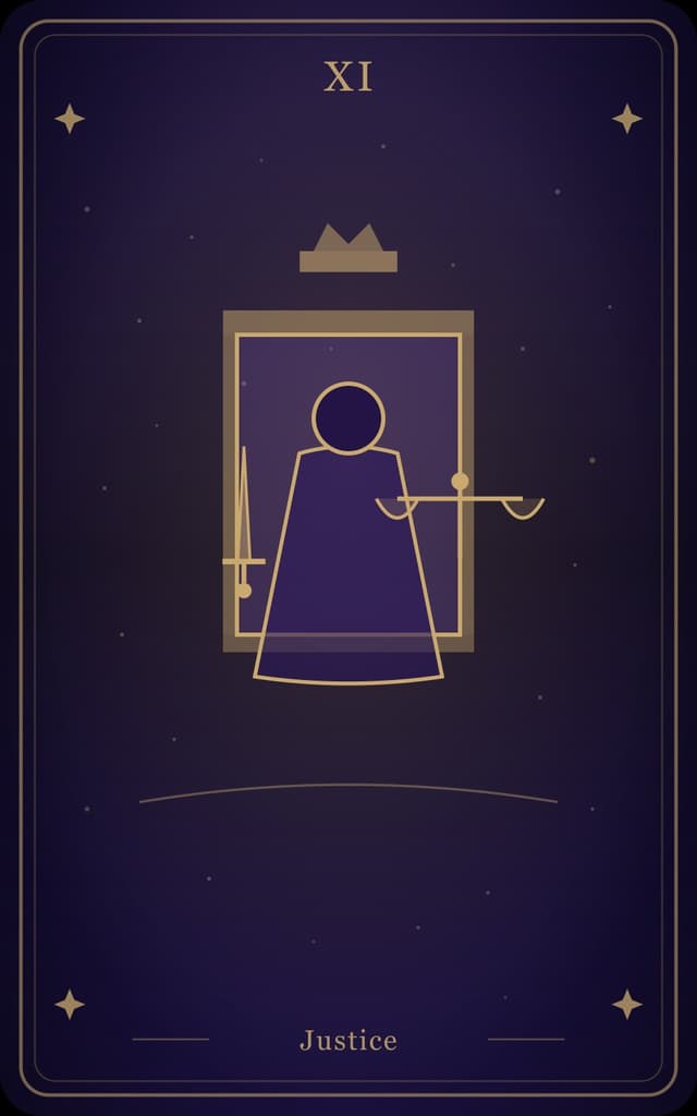 Justice Tarot Card Meaning: Upright, Reversed & Love