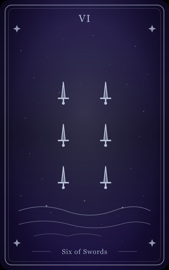 Six of Swords Tarot Card Meaning: Upright, Reversed & Love