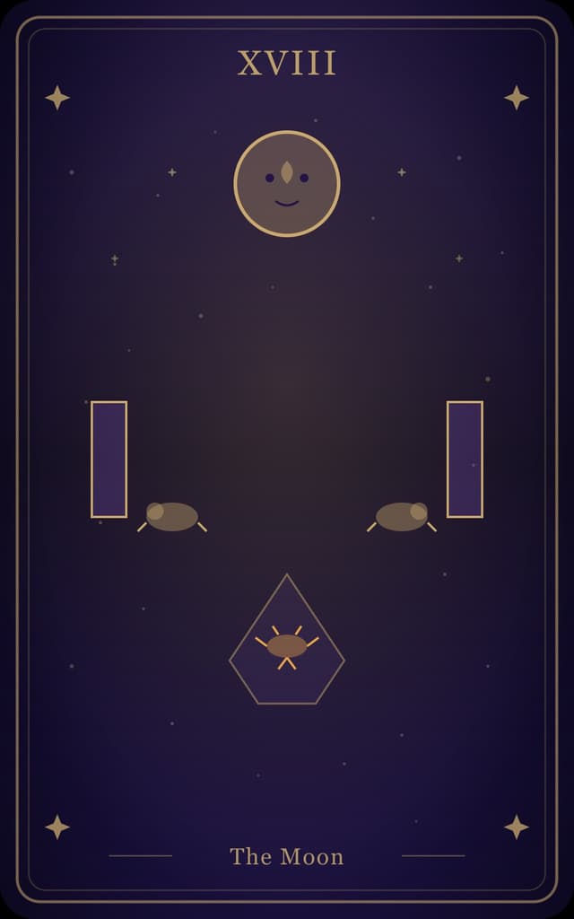 The Moon Tarot Card Meaning: Intuition, Illusion & The Hidden Path