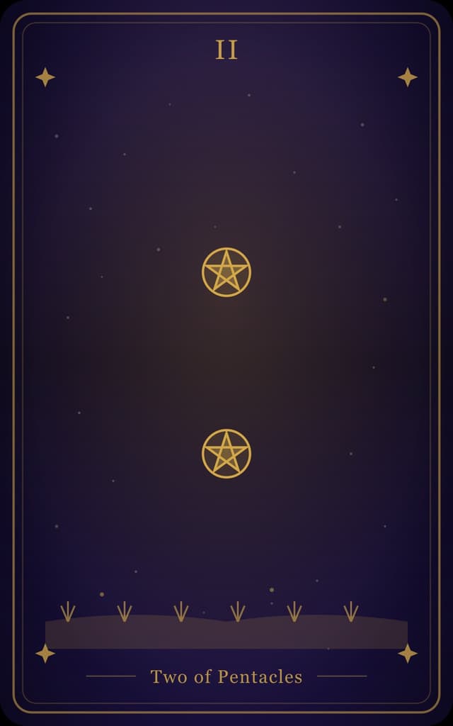 Two of Pentacles Tarot Card Meaning: Balance, Adaptability & Financial Flow